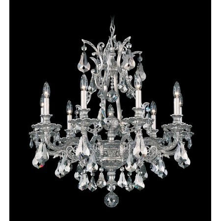 Schonbek Sophia 9 Light 110V Chandelier in Midnight Gild with Silver Shade Crys 6949-86SH